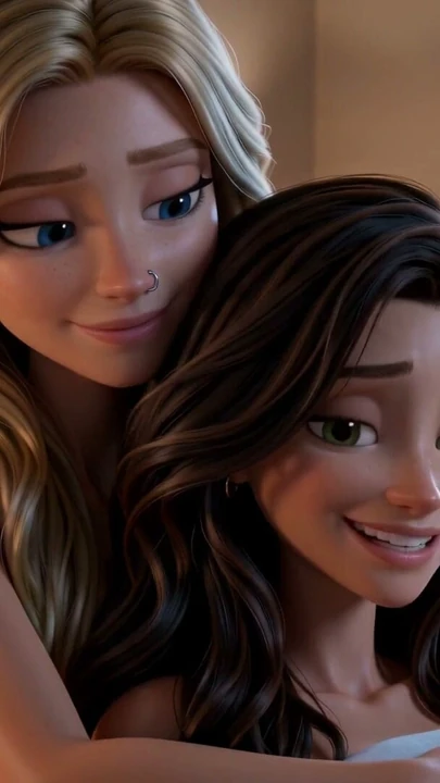 Nora Comforts Elara - 3D Animasyonlu Lezbiyen Romantizm | Klip 2