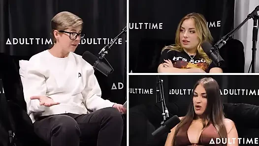 Gizelle Blanco ve Anna Claire Feromonları Bulutlar, Makaslama ve Çalı | Adult Time Podcast