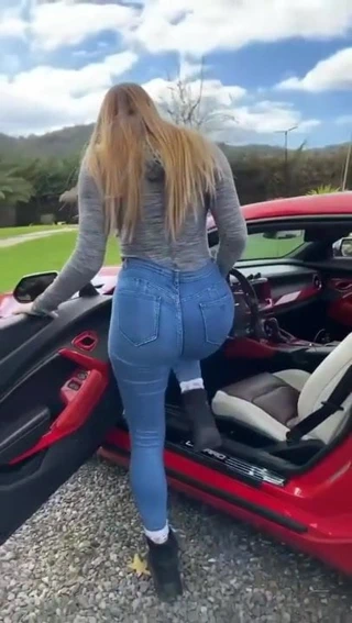 Potona en su auto