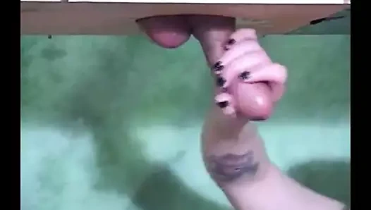 sarışın sürtük oynama ile horoz ve topları