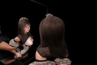 Vr sex- hizmetçi aynayı seviyor