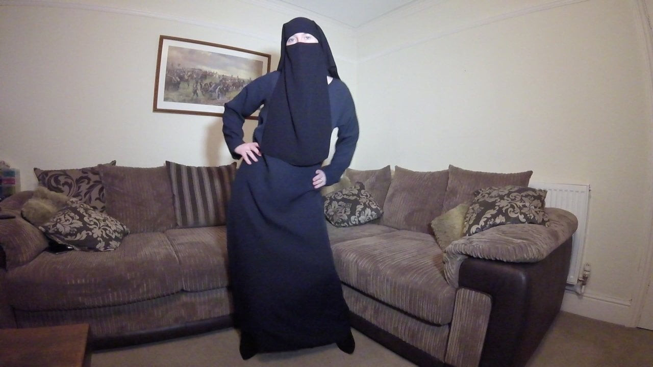 Burqa peçe çorap striptiz