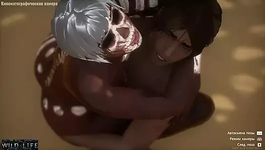 Halka açık plajda dövmeli bir kızı siktim - wild life