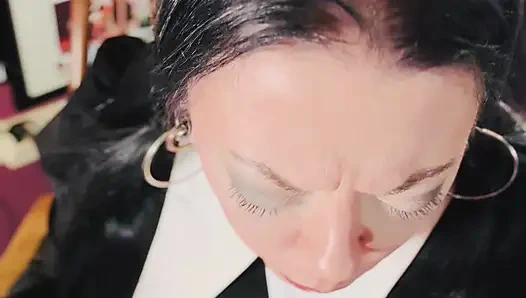 Wednesday Addams Smokes A Cigarette For Her Ghouls! Tina Snua Smoking A Cork Cig - OMI Snap Inhales OME Drifting