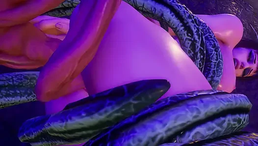 UZAY YARATıĞı GENÇ 3 BOYUTLU HENTAI ILE SIKIŞIYOR