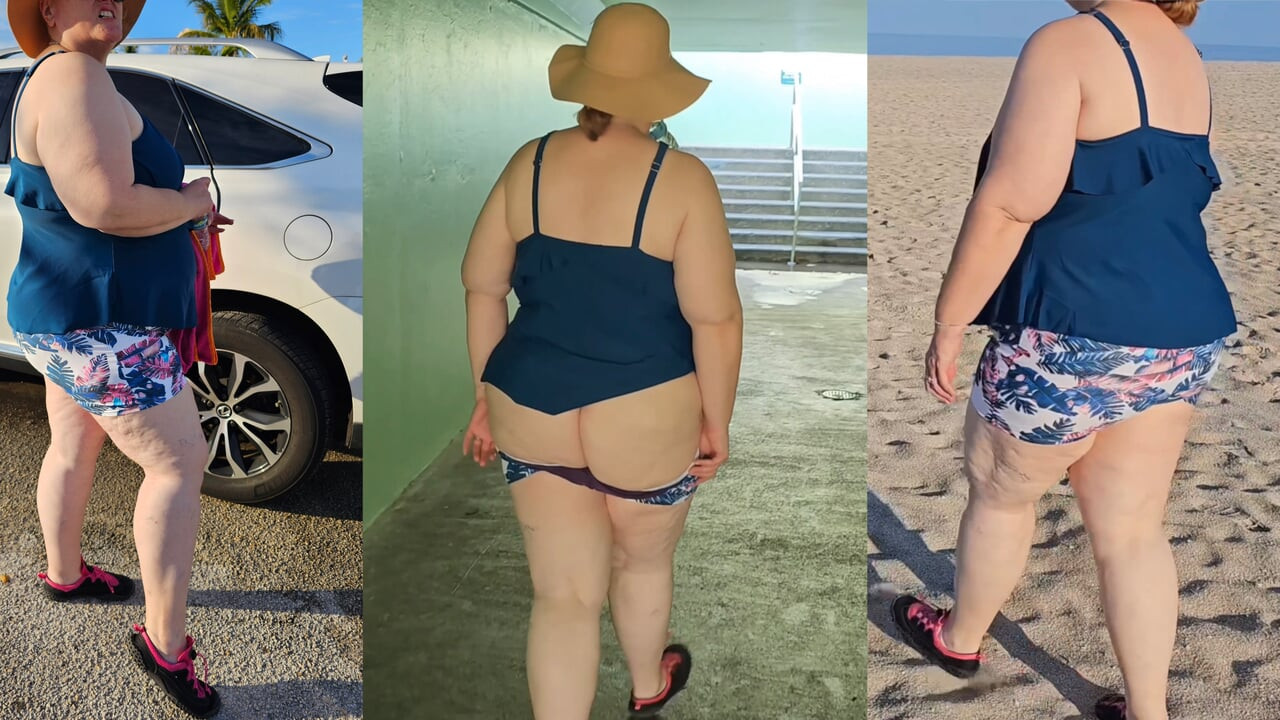 En sevdiğin büyük götlü orta yaşlı seksi kadın plajda bir günün tadını çıkarıyor