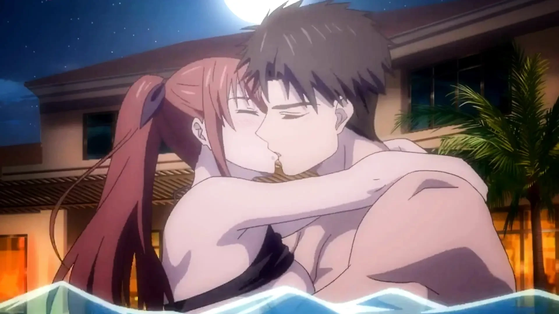 ”Sweaty Bodies, Wet Holes” After the BBQ Party, Her Wet Pussy Got Fucked in the Pool – Hentai Sex(Eng Sub)