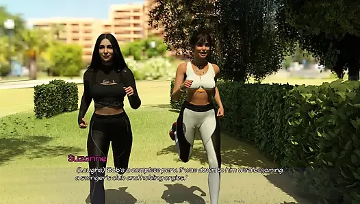 Üç panel: ateşli evli kadın aldatılan kocası izlerken yaşlı adam için modellik yapıyor - bölüm 5