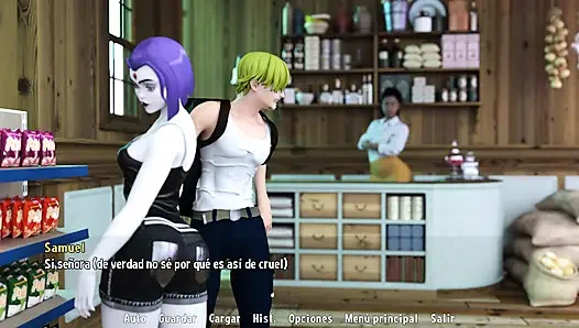 Sanji fantezi toon macerası - ateşli bir patronla başka bir boyuta seyahat ediyor ve güzel kuzgun ortaya çıkıyor