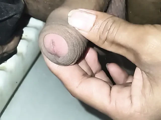 The village boy inside the toilet