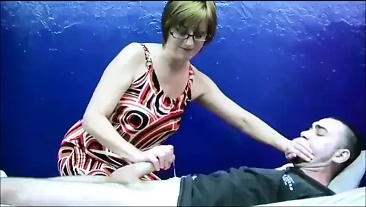 Mom jacks off hyper NOT HER step son