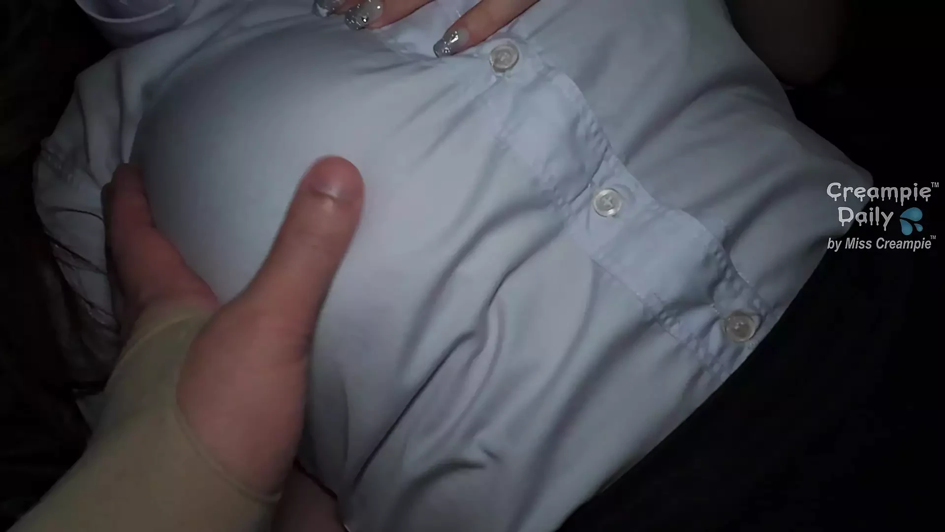 I fuck college girl that is my student and make her pregnant by creampie in her shaved pussy