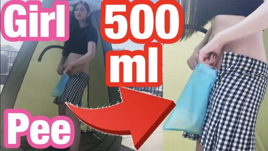 500 ml çiş ile doldurulabilen geniş kapasiteli portatif tuvalette mastürbasyon yapmak!