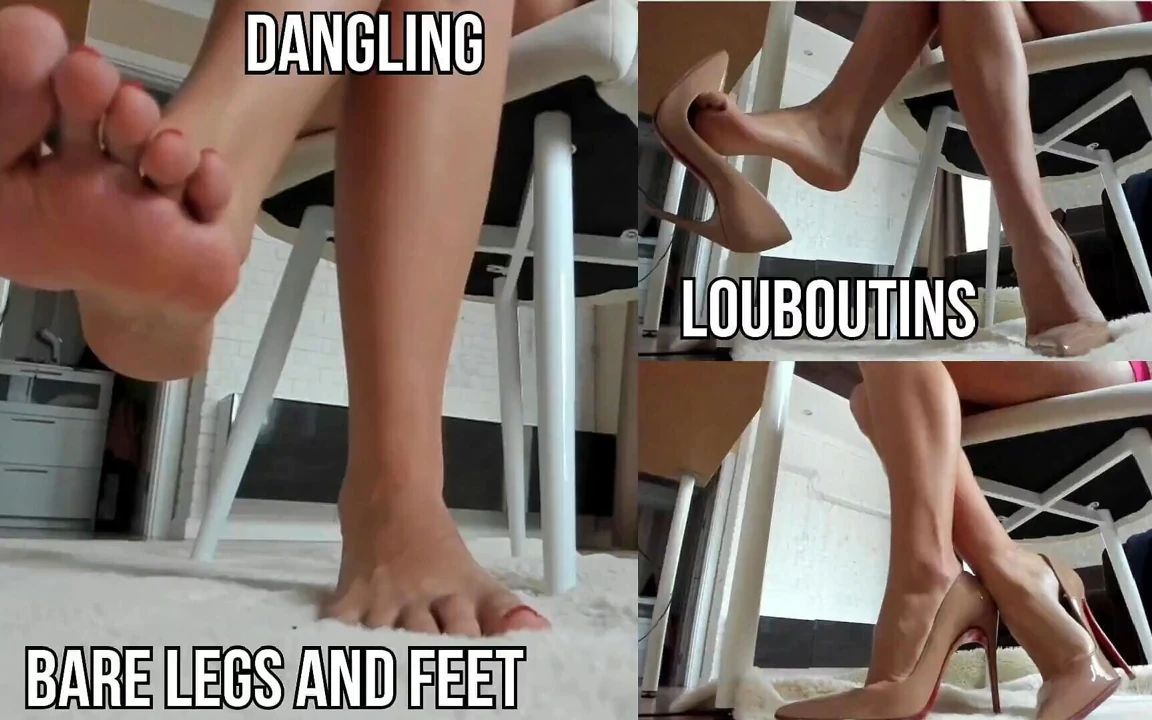 Çıplak bacaklar ve ayaklar, louboutins'te bacaklar, sarkma