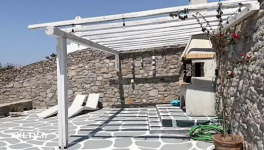 Mykonos güneşinin altında tutku