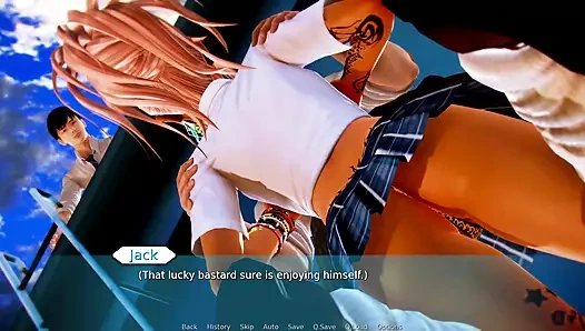 Siz izlerken sınıf arkadaşlarınız okulun çatısında seks yapıyor (Waifu Academy-Kayane)