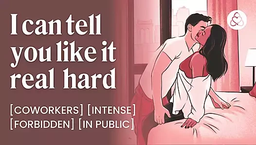 Yarağa aç iş arkadaşım iş yerinde beni azdırıyor ve sert bir otel sikişinin tadını çıkarıyoruz