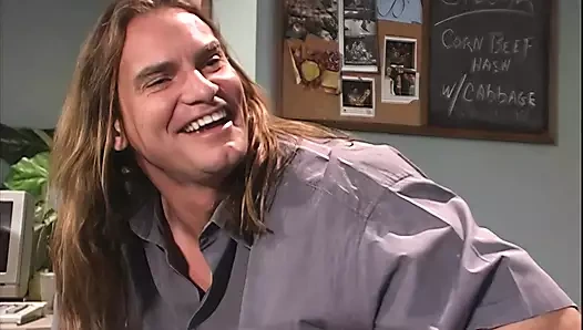 Seksi sondra hall verir bir çift oral seks içinde üçlü