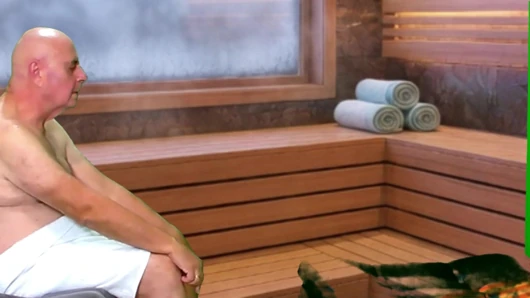 Garabas ve Olga ile ateşli sauna keyfi