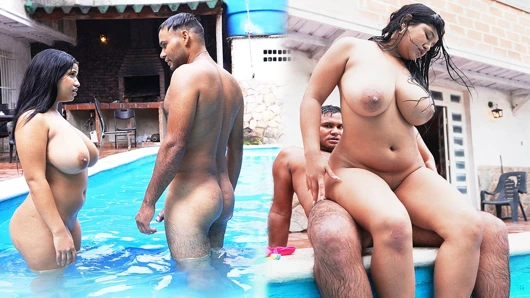 Step-daddy Teaches Me to Swim Naked - I Drain His Huge Cock as a Thank-you