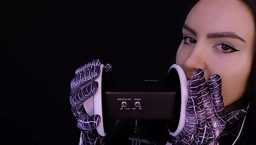 Asmr kulak yalayan örümcek kız cosplay