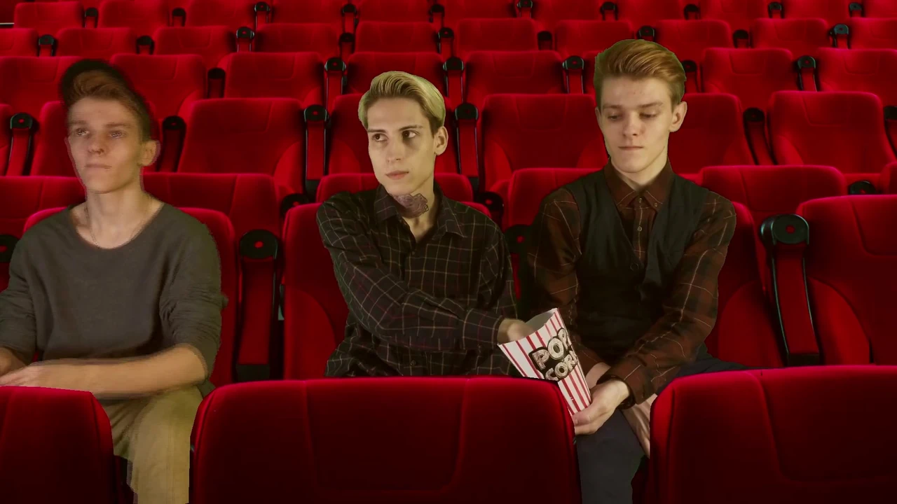 Phòng chiếu phim. quan hệ tình dục nhóm. 3some 2 top 1 bottom