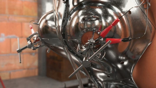 Zalim üvey kız kardeş tarafından tam metal esaret!