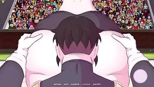 Boyutlararası arzu - turnuvada Videl'in şişman götünü yalıyor ve sikiyor