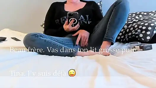 Kayınbiraderim beni sikti, prezervativi çıkardım ki orospu vajinama sıksın.