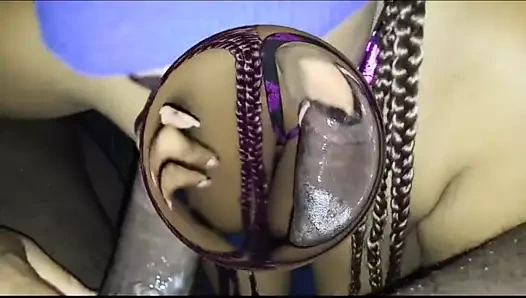 Büyük zenci gırtlağına kadar alıyor