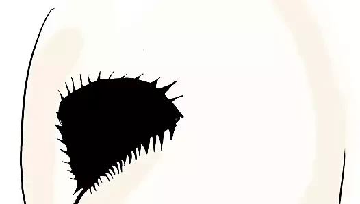 Esmer, ateşli kasıkların animasyonu