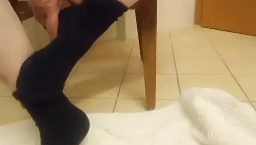 Eva Pur Solo: My wet secret! Sweaty black cotton to the hilt!