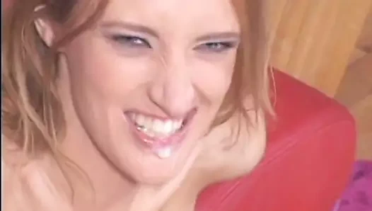 Horny babe moans as her asshole gets fucked hard by horny stud on the couch