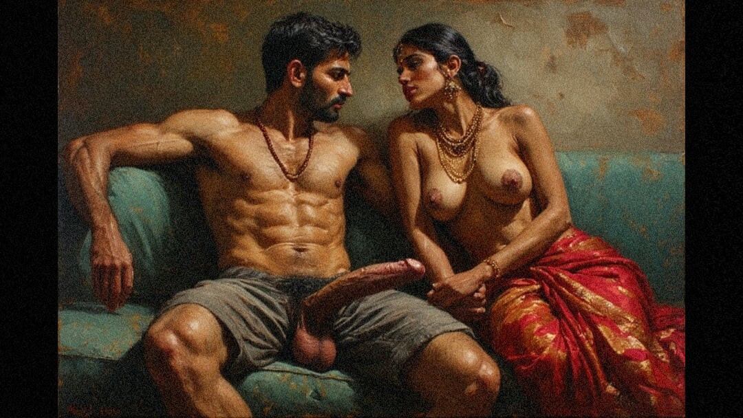Indian aunty shocked by looking at her neighbour boy's cock as she begged him to fuck and satisfy her