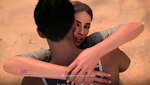 Dominos plajı 17: emily ve john'un plajda ağızdan ağza uygulaması