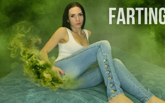 Farting in Blue and White Jeans