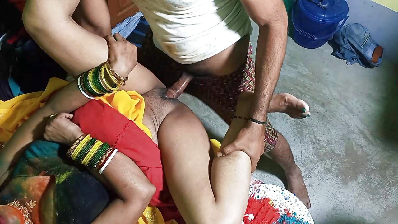 Holi Par Bahu Ne Sasur Ji Ke Sath Kheli Holi Bhurr Khol Kar, Desi Sasur-Bahut Chuda