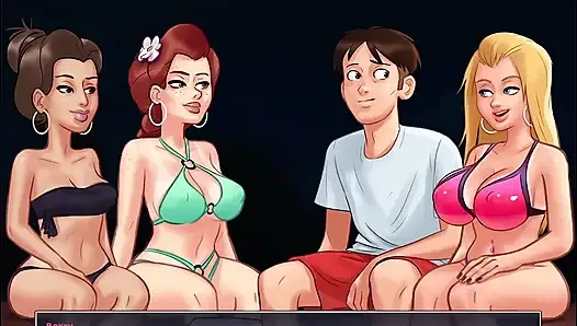 Watch as I fuck my GF's Best Friend all scenes in Summertime Saga compilation