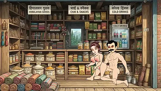 Swati ve dükkan sahibi Ramu'nun komik seksini gösteren çizgi film videosu. Büyük bir penis sikişiyor.