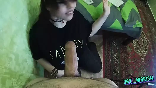 Kocası işe giderken sevgilisine hızlı sakso