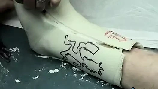 Yırtık çorap jock evan heinze ve ian madrox ayak fetişi