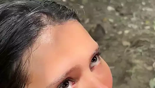 Caught blowjob in public