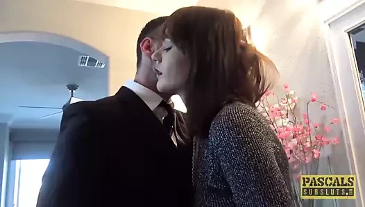 Fantezi İngiliz fahişe rammed içinde kedi ve ağız