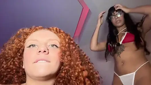 Menage! My friend's boyfriend fucks us after helping us make content