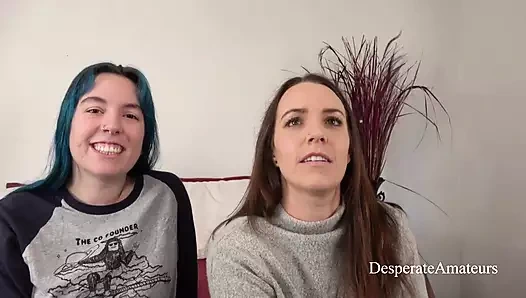 Çaresiz amatörler Olivia ve Alisha sıkı amcıklarını genişletiyor