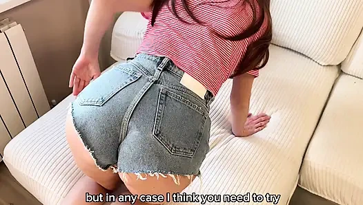 Stepmom Seduces Stepson with Massage and Fucks Him - Russian Amateur with Conversation and English Subtitles