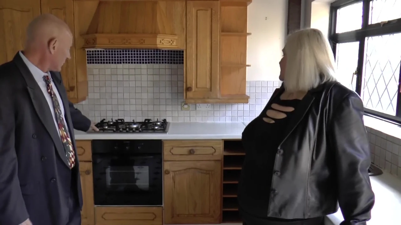 grandparents make dirty sex in the kitchen