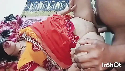 Hintli ateşli kız kocası tarafından sikiliyor, Hintçe seks videosu