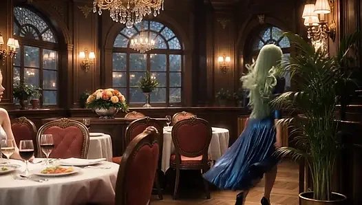 Olgun evli kadının intikamı - yeşil saçlı güzellik kocasını aldatirken yakaladıktan sonra süt sızdırıyor