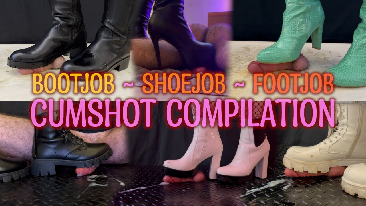 Merkez Bankası cumshots derleme, bootjob, shoejob, tamystarly ile footjob - ballbusting, femdom, bot